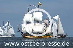 Ostsee Pressebild: Traditionssegeler Shtandart auf der Ostsee